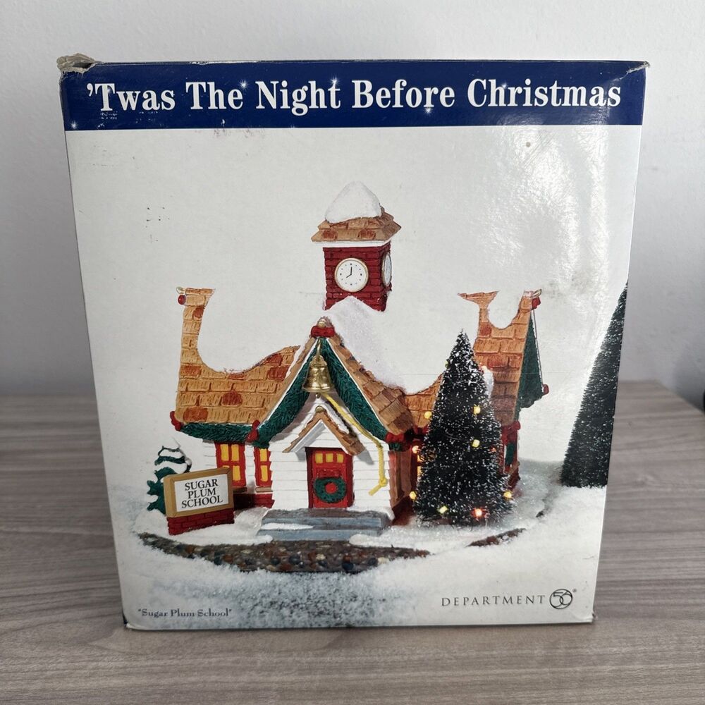 DEPARTMENT 56 "SUGAR PLUM SCHOOL" 'TWAS THE NIGHT BEFORE CHRISTMAS' W/ BOX 2003‎